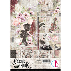 Ciao Bella Papers Cygne Noir (Black Swan) Creative Pad A4 9/Pack - CBCL055 - Lilly Grace Crafts