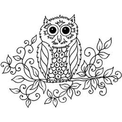 SD Cute Owl on Branch - PIRM001 - Lilly Grace Crafts