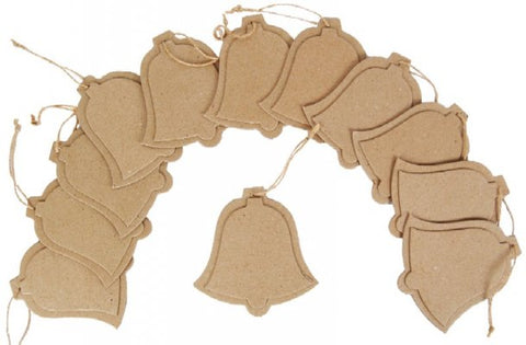 Country Love Crafts Flat ornament Bell pack of 12 - CLP1134 - Lilly Grace Crafts