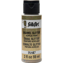 Glitter Gold Folkart Enamels Metallic/Glitter - 2 Oz. - PE2798 - Lilly Grace Crafts