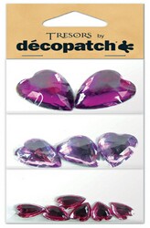 DecoPatch Thin heart shapes, purple - CLDPBJM206 - Lilly Grace Crafts