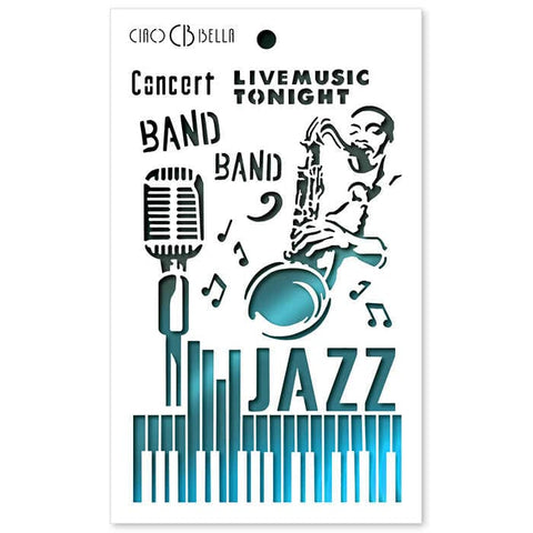 Ciao Bella Papers 5"x8" Stencil Jazz - CBMSB022 - Lilly Grace Crafts