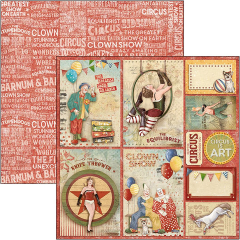 Ciao Bella Papers 12"x12" Sheets x12 Circus Cards - CBSS088 - Lilly Grace Crafts