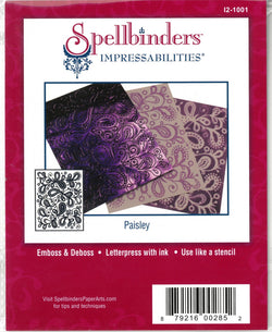 Spellbinders Impressabilities Paisley - SBI2-1001 - Lilly Grace Crafts