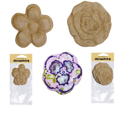 DecoPatch Assorted flowers Pack of 4 - CLDPAC368 - Lilly Grace Crafts