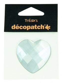 DecoPatch Pack of 1 heart, 4.5cm – White - CLDPBJ029 - Lilly Grace Crafts