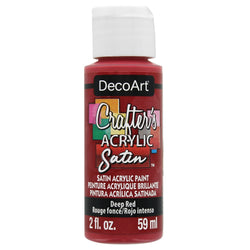 DecoArt Deep Red 2oz Crafters Acrylic Satin - CLDADCAS05-2OZ - Lilly Grace Crafts