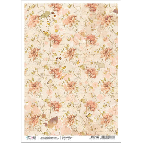 Ciao Bella Papers Rice Paper A4 Breathe Darling - 5 pack - CBRP061 - Lilly Grace Crafts