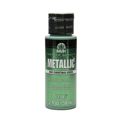 PLAID Xmas Green Metallic FolkArt- 2oz - PEK491 - Lilly Grace Crafts