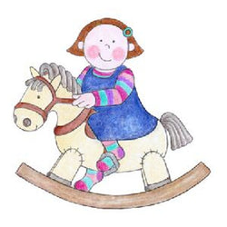 Art Stamps BH Rocking Horse Girl - PN111Q - Lilly Grace Crafts