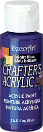 DecoArt Bright Blue Crafters Acrylic 2oz - CLDCA101-2OZ - Lilly Grace Crafts