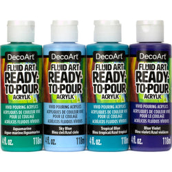 DecoArt 4 Colour Fluid Art Lagoon Pouring Value - CLDASK539 - Lilly Grace Crafts