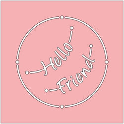 Card-io Hello Friend - MajeMask Stencil - CDSTHE-01 - Lilly Grace Crafts