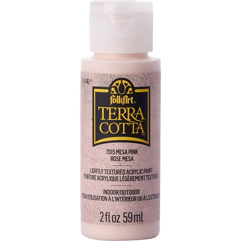 PLAID Mesa Pink Folkart Terra Cotta Textured Paint - 2 Oz. - PE7015 - Lilly Grace Crafts