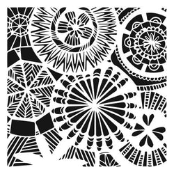 The Crafters Workshop 6x6 Stencil Floral Spectacle - TCW838S - Lilly Grace Crafts