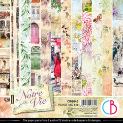 Ciao Bella Papers 6"x6" Paper Pad Notre Vie - CBQ045 - Lilly Grace Crafts