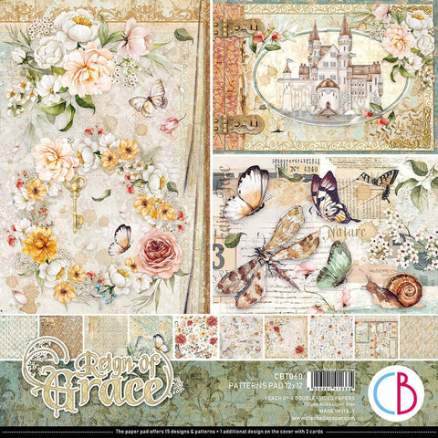 Ciao Bella Papers Ciao Bella 12" x 12" Patterns Pad  Reign of Grace - CBT060 - Lilly Grace Crafts