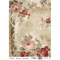 Cadence Rice Decoupage Paper - Pearls and Roses - CA737183 - Lilly Grace Crafts