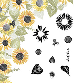 Card-io Sunny Sunflowers Majestix Stamp Set - CDMASU-04 - Lilly Grace Crafts