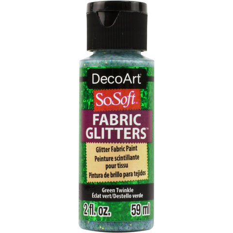 DecoArt Green Twinkle Fabric Paint - CLDADSSFG10-2OZ - Lilly Grace Crafts