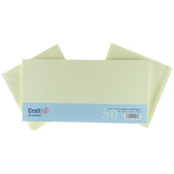 Craft UK 6X6 Ivory Cards Envelopes-50'S - CUK600 - Lilly Grace Crafts