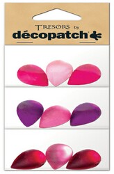 DecoPatch Teardrop shapes, pink / purple - CLDPBJM212 - Lilly Grace Crafts