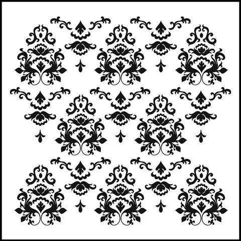 The Crafters Workshop 12x12 Stencil Damask - TCW242 - Lilly Grace Crafts