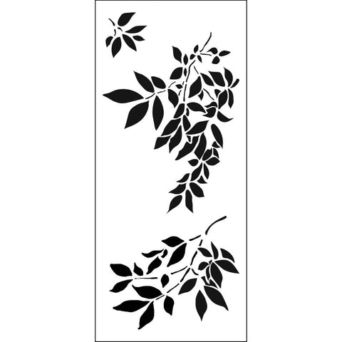 The Crafters Workshop Slimline Stencil Gentle Leaves - TCW2300 - Lilly Grace Crafts