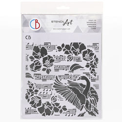 Ciao Bella Papers Texture Stencil 8"x8" Black Swan - CBMS8011 - Lilly Grace Crafts