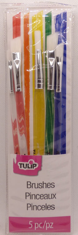 Tulip Tulip Angled Paintbrush Assortment 5 Pack  - IL27828 - Lilly Grace Crafts