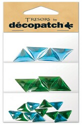 DecoPatch Triangular shapes, green / blue - CLDPBJM211 - Lilly Grace Crafts