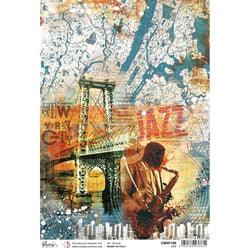 Ciao Bella Papers A4 Rice Paper x5 Jazz - CBRP166 - Lilly Grace Crafts