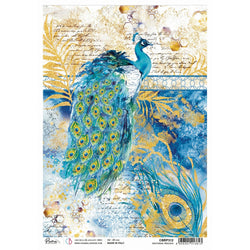 Ciao Bella Papers Ciao Bella A4 rice paper Nocturnal Peacock Indigo - 5 sheets - CBRP312 - Lilly Grace Crafts