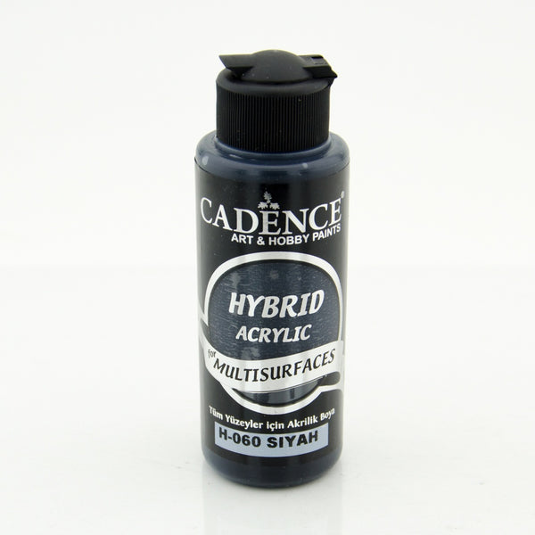 Cadence Black 120 ml Hybrid Acrylic Paint For Multisurfaces - CA741180 - Lilly Grace Crafts