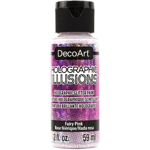 DecoArt Fairy Pink Holographic Illusions - - CLDADHG02-2OZ - Lilly Grace Crafts