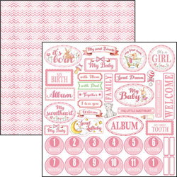 Ciao Bella Papers 12"x12" Sheets x12 English Heart Girl - CBSS060 - Lilly Grace Crafts