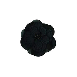 3 inch Organza Flower Black   - BZ303563 - Lilly Grace Crafts
