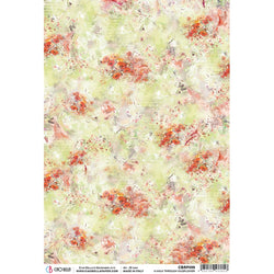 Ciao Bella Papers A4 Rice Paper x5 A Walk through Wildflower  - CBRP099 - Lilly Grace Crafts