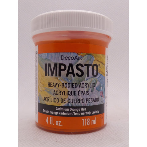 DecoArt Cadmium Orange Hue 4oz Traditions Impasto Paint - CLDADTP09-4OZ - Lilly Grace Crafts