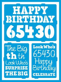 DecoArt Birthday Milestones Stencil - CLDAAGS216 - Lilly Grace Crafts