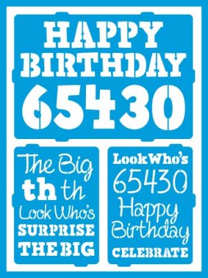 DecoArt Birthday Milestones Stencil - CLDAAGS216 - Lilly Grace Crafts