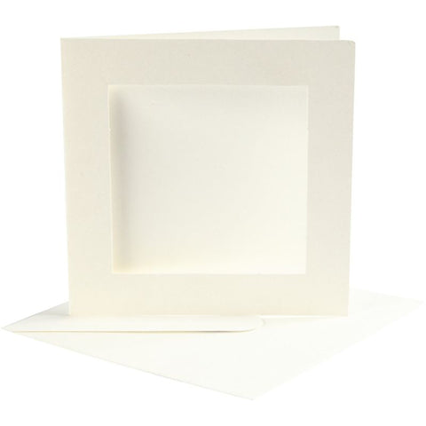 Creativ Window Card 12.5x12.5cm x10 Off-white - CLCV23740 - Lilly Grace Crafts