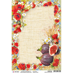 Ciao Bella Papers A4 Rice Paper x5 Sweet Countryside  - CBRP098 - Lilly Grace Crafts