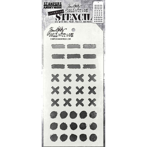 Stampers Anonymous Markings - Tim Holtz Layering Stencil - AGTHS160 - Lilly Grace Crafts