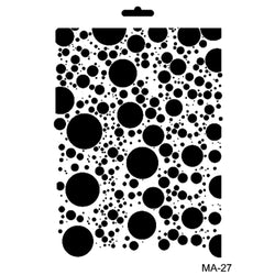 Cadence 21 x 29 Mix Media Stencil - Vintage Bubbles - CA018719 - Lilly Grace Crafts