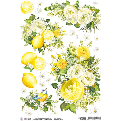 Ciao Bella Papers A4 Rice Paper x5 Taormina  - CBRP093 - Lilly Grace Crafts