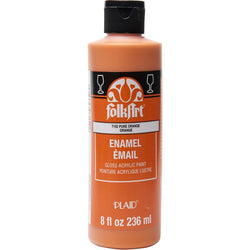 PLAID Pure Orange FolkArt Enamel 8oz - PE7152 - Lilly Grace Crafts