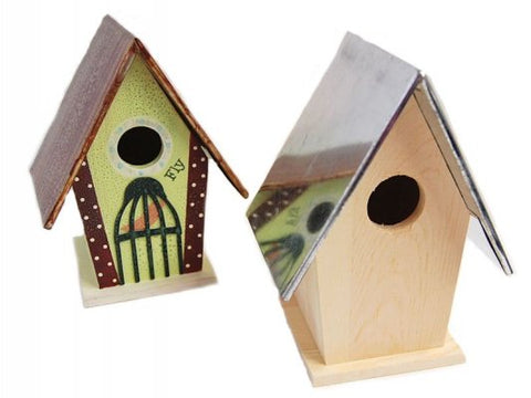 Creativ Bird Box with Zinc Roof - Single - CLCV577310 - Lilly Grace Crafts