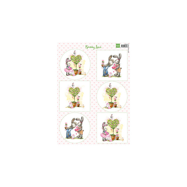Marianne Design Bunny Love Sold in Packs of 10's - MDVK9552 - Lilly Grace Crafts