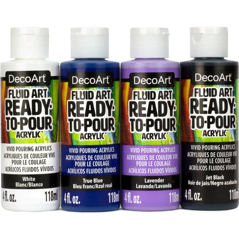 DecoArt 4 Colour Fluid Art Galactic Pouring Value Set - CLDASK536 - Lilly Grace Crafts